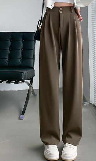 Summer High-Waist Pleated Wide Leg Pants