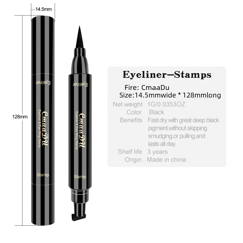 CmaaDU Dual-Ended Wing Stamp Eyeliner Pen